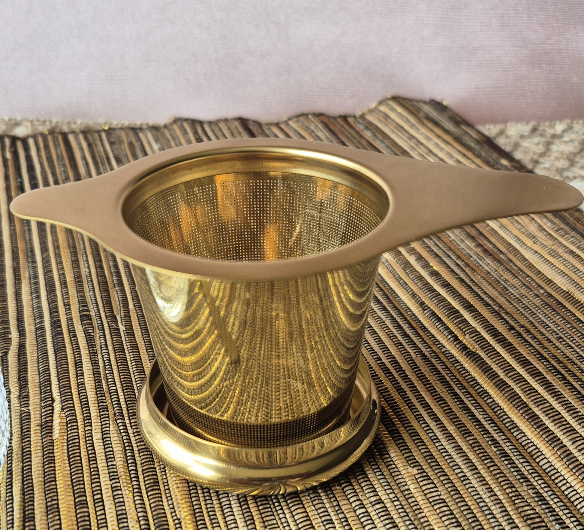 Gold metal tea infuser